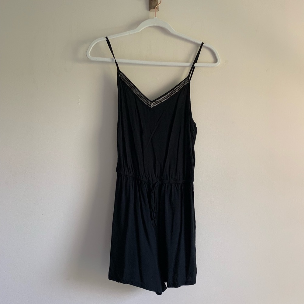 Black Romper Small Forever 21 Tank Top Shorts - Picture 3 of 8